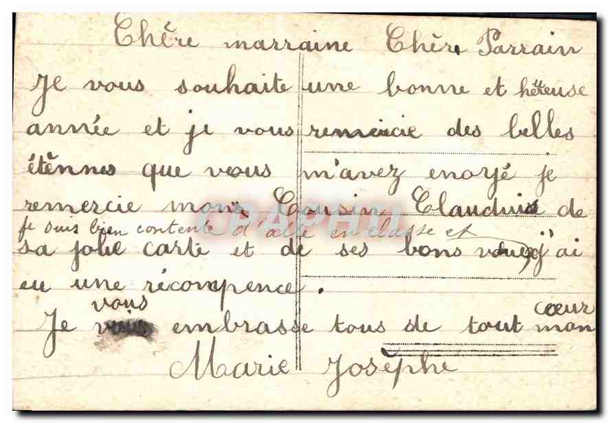 CPA Bonne Annee Fleurs — Rückseite