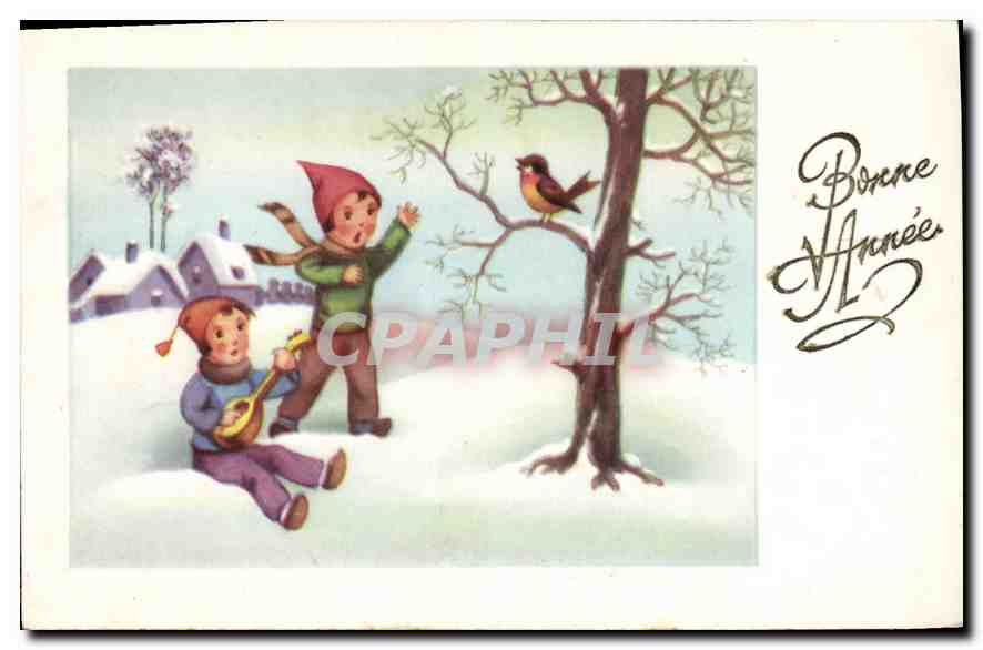 CPA Bonne Annee Enfants