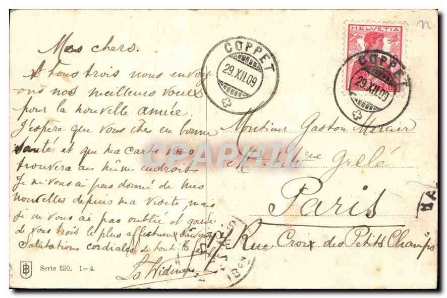 CPA Bonne et Heureuse Annee Femme — Rückseite