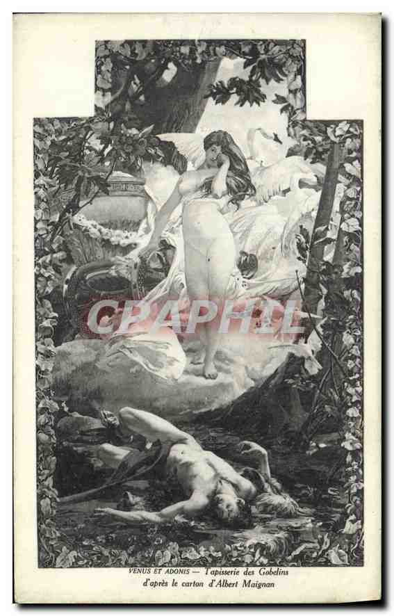 Vénus et Adonis — L'apissierie des Gobelins — d'après le carton d'Albert Maignan