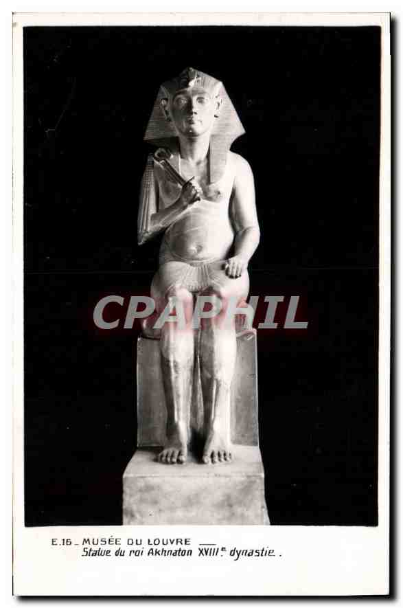 CPA Musee du Louvre Statue du roi Akhnaton XVIII dynastie 