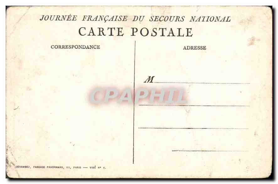Lion et coq — scène de combat — Surand 1916 — Verso