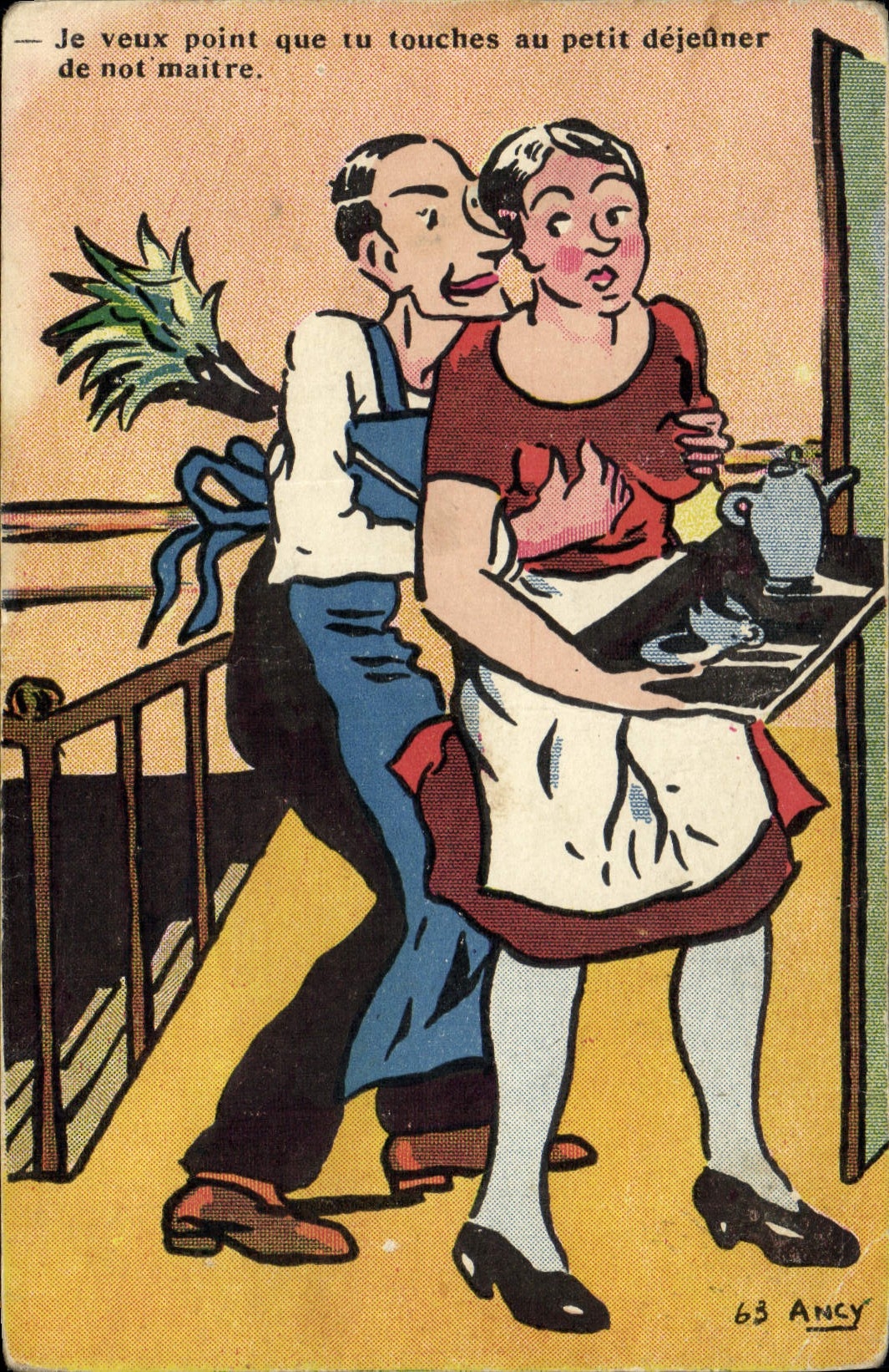 CPA Je veux point que tu touches au petit dejeoner de not maitre