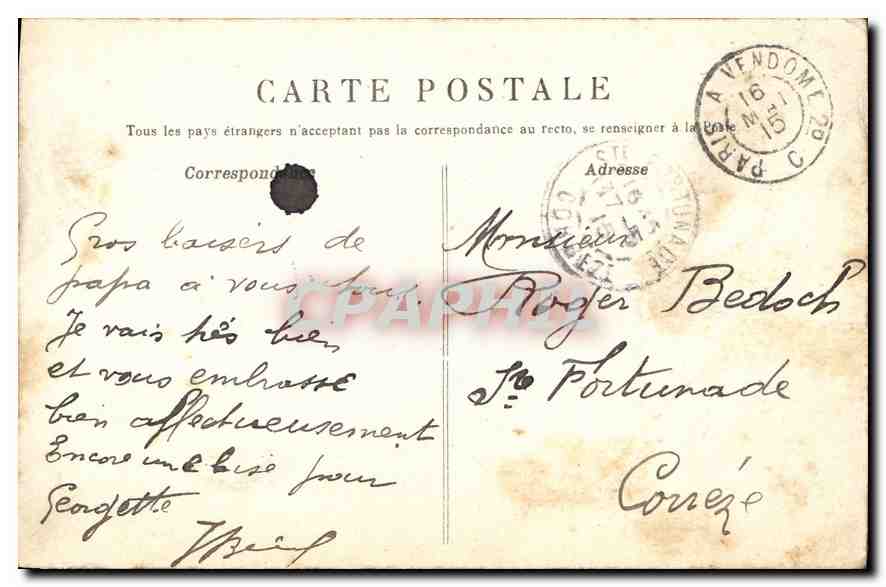 CPA Le retour du pere Campagne 1914 1915 Quand je serai grand noi aussi je ferai un Poilu Enfant Mil — Rückseite
