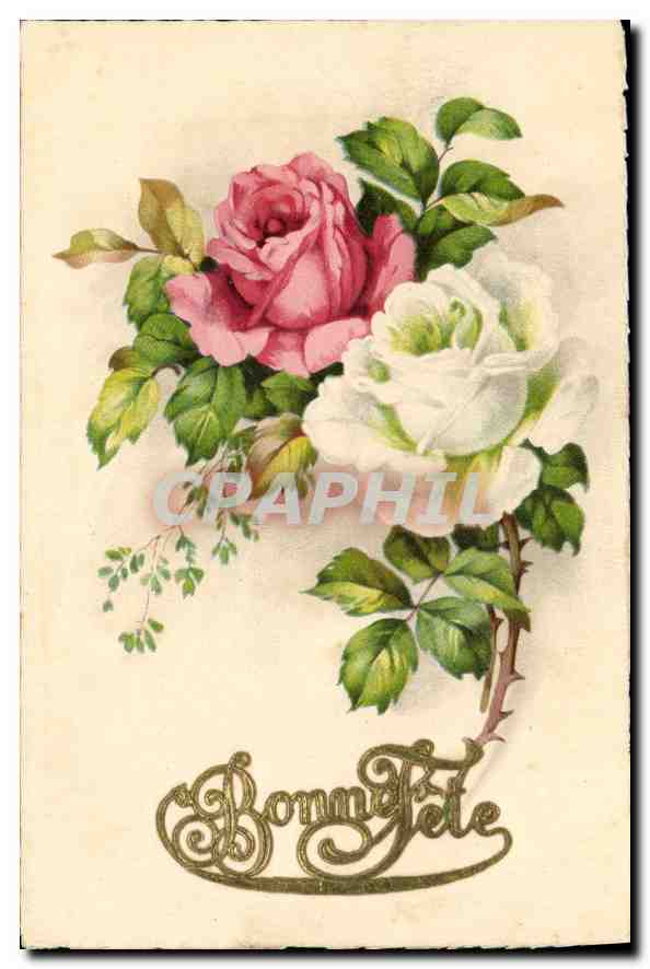 CPA Bonne Fete Fleurs