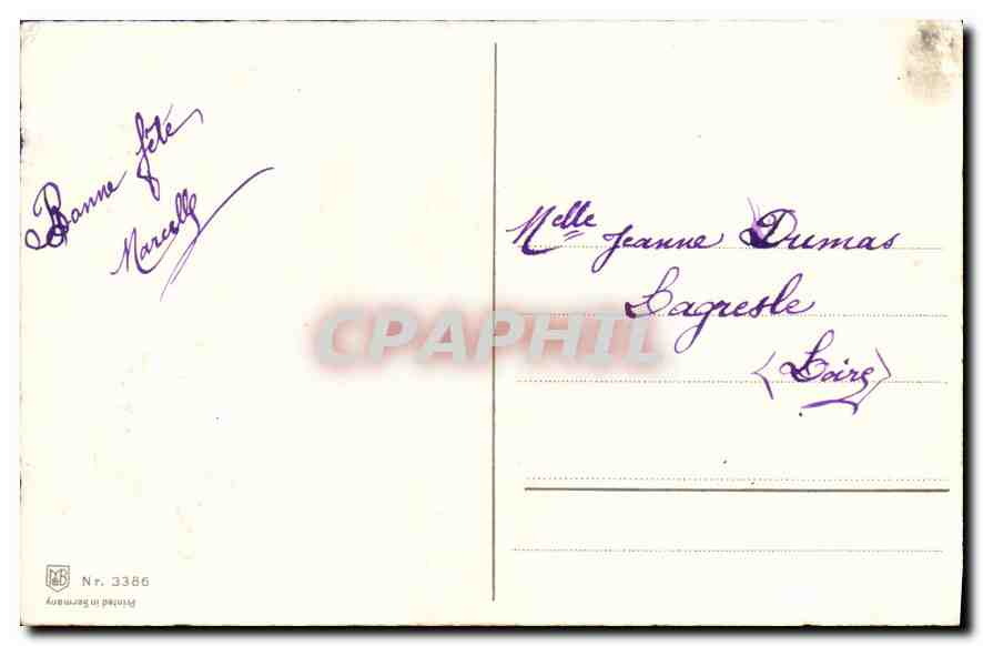 CPA Bonne Fete Fleurs — Back