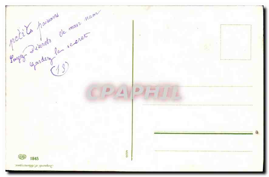 CPA 1er Avril Douce Occasion de vous dire mon Affection Bateau Fleurs — Verso
