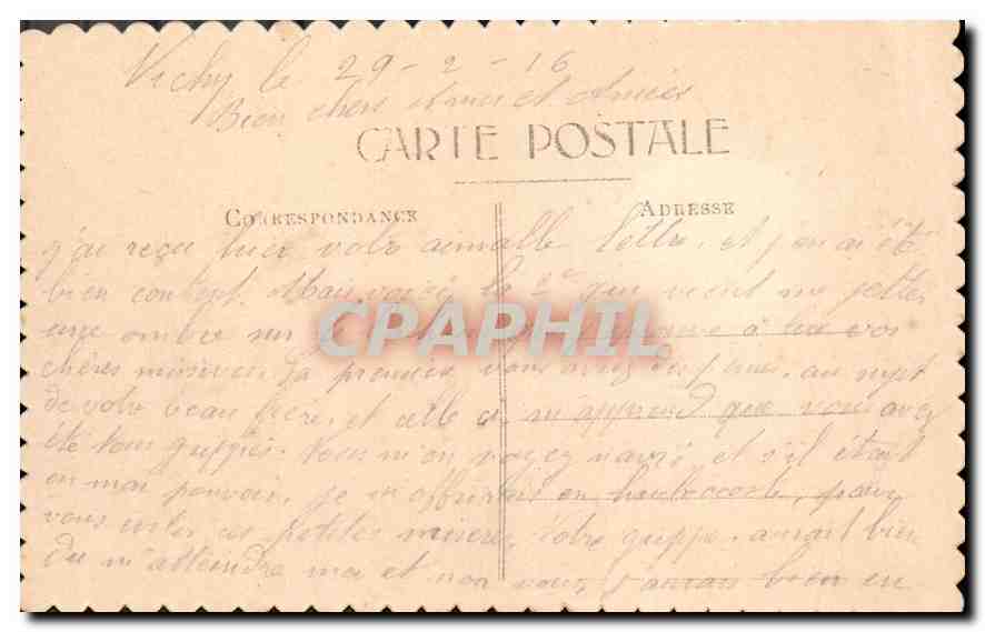 CPA Porte Bonheur  — Verso