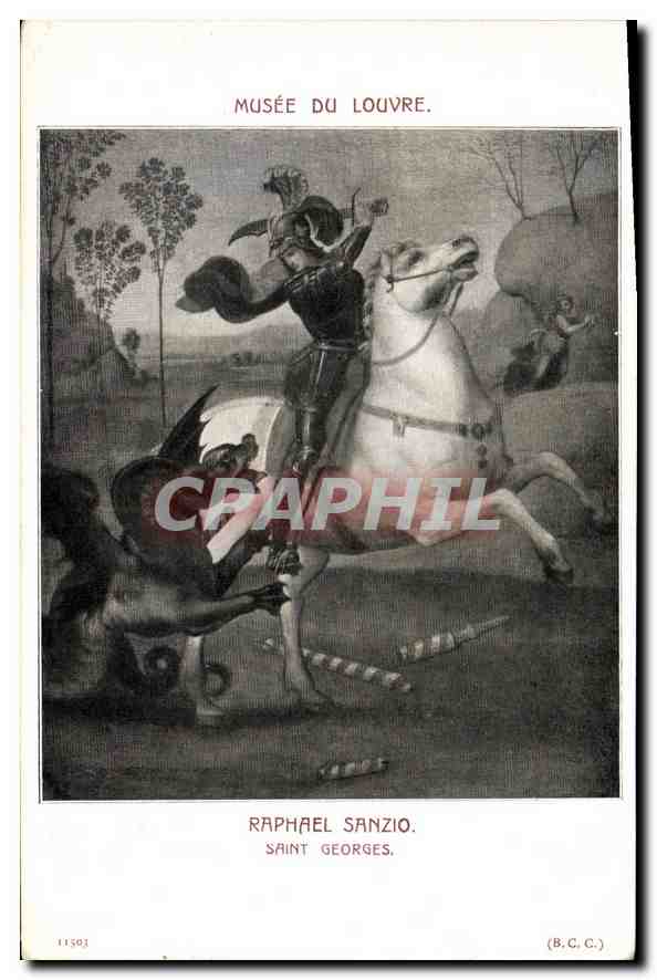 CPA Musee du Louvre Raphael Sanzio Saint Georges 