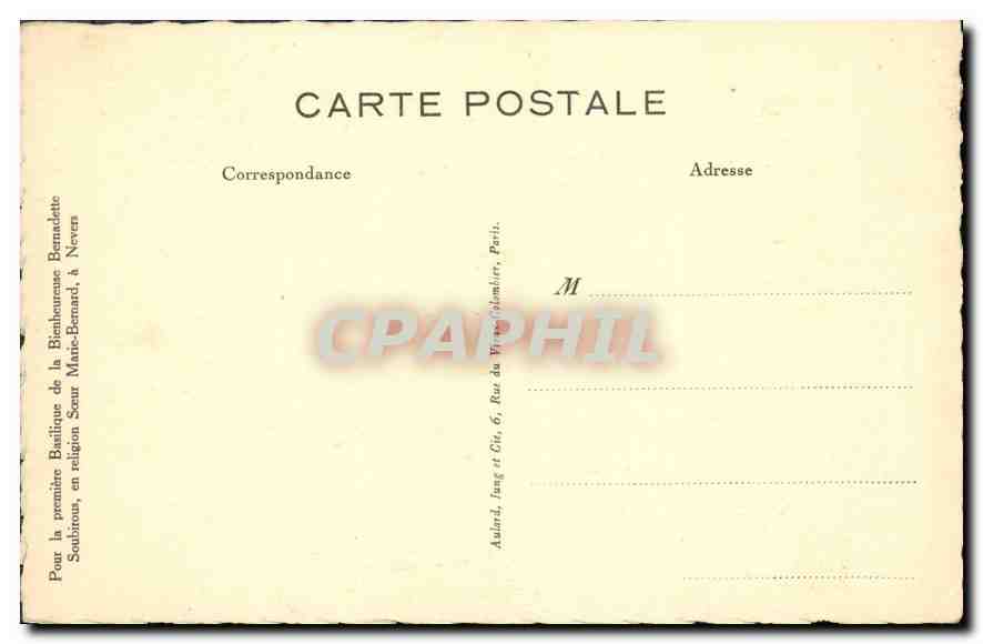 CPA Maison Mere des Soeurs de la Charite Never Bernadette Morte  — Rückseite