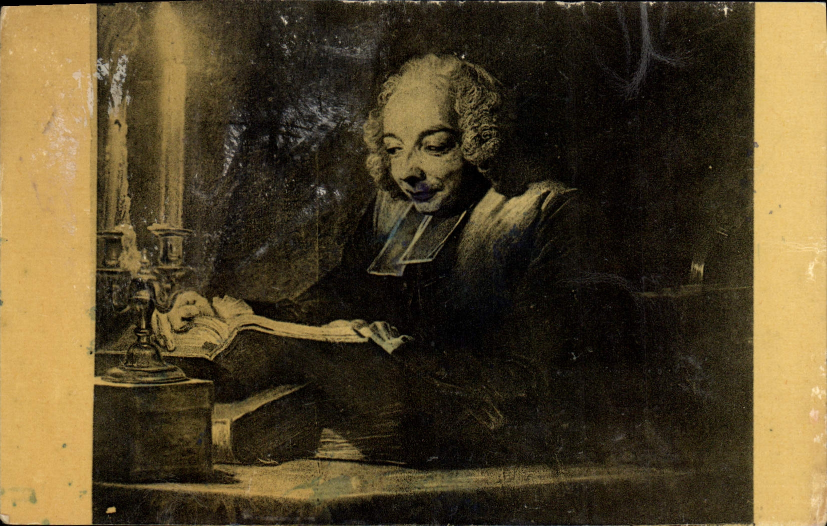 CPA La Tour Maurice Quentin Delatour dit Portrait de l'Abbe Huber Saint Quentin Musee Quentin de la 