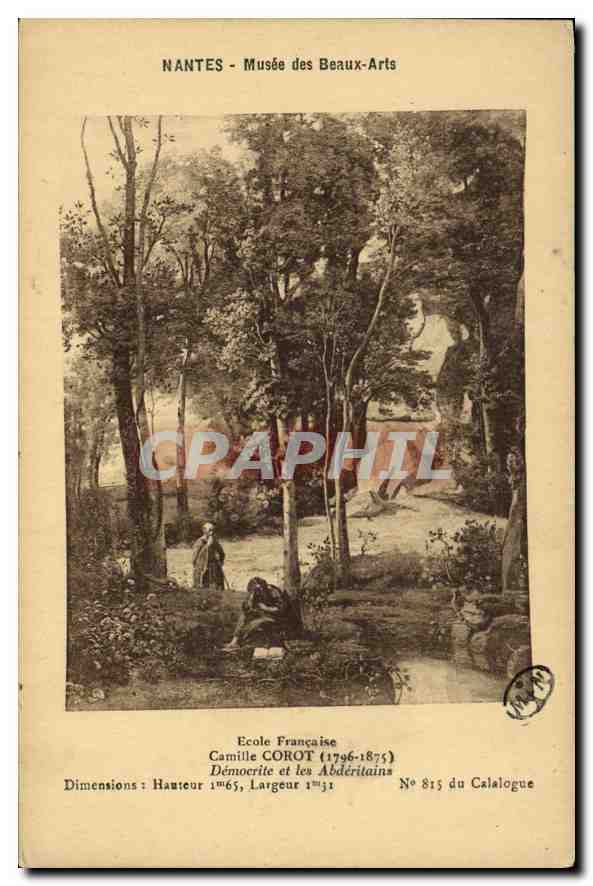 CPA Nantes Musee des Beaux Arts Ecole Francaise Camille Corot Democrite et les Abderitains 