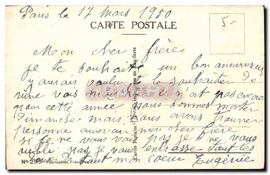 CPA Heureux Anniversaire Fleurs — Rückseite
