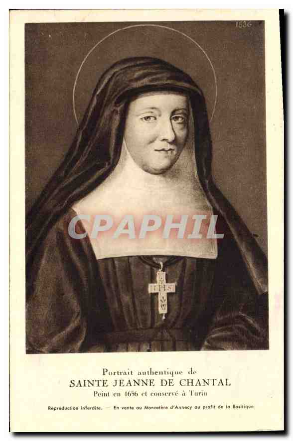 CPA Portrait authentique de Sainte Jeanne de Chantal 