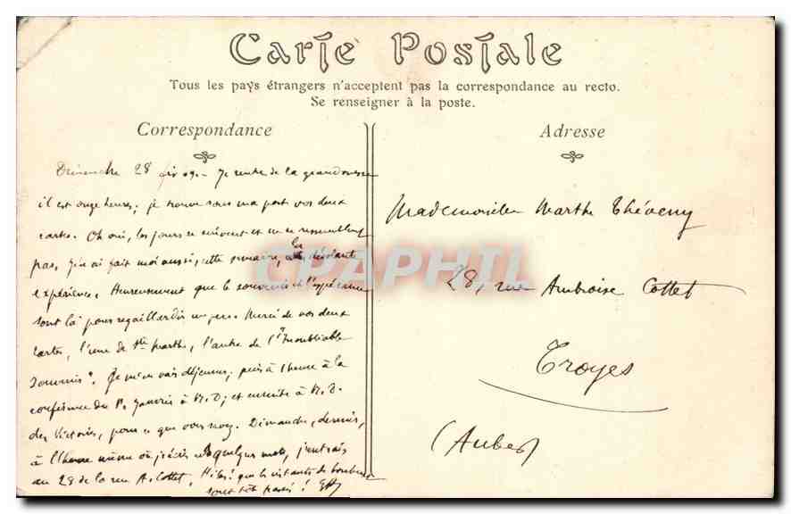 CPA Maes ou Maas Nicolas Le Benedicite  — Verso