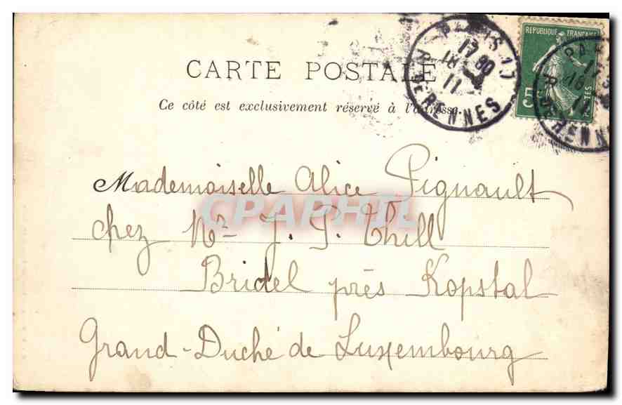 CPA Ceufs de Paques Voyage a Rome  — Rückseite