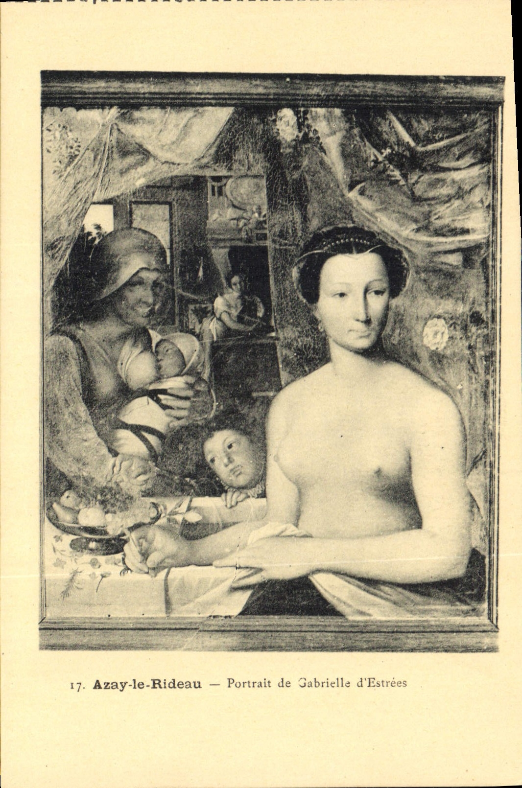 CPA Azay le Rideau Portrait de Gabrielle d'Estrees 