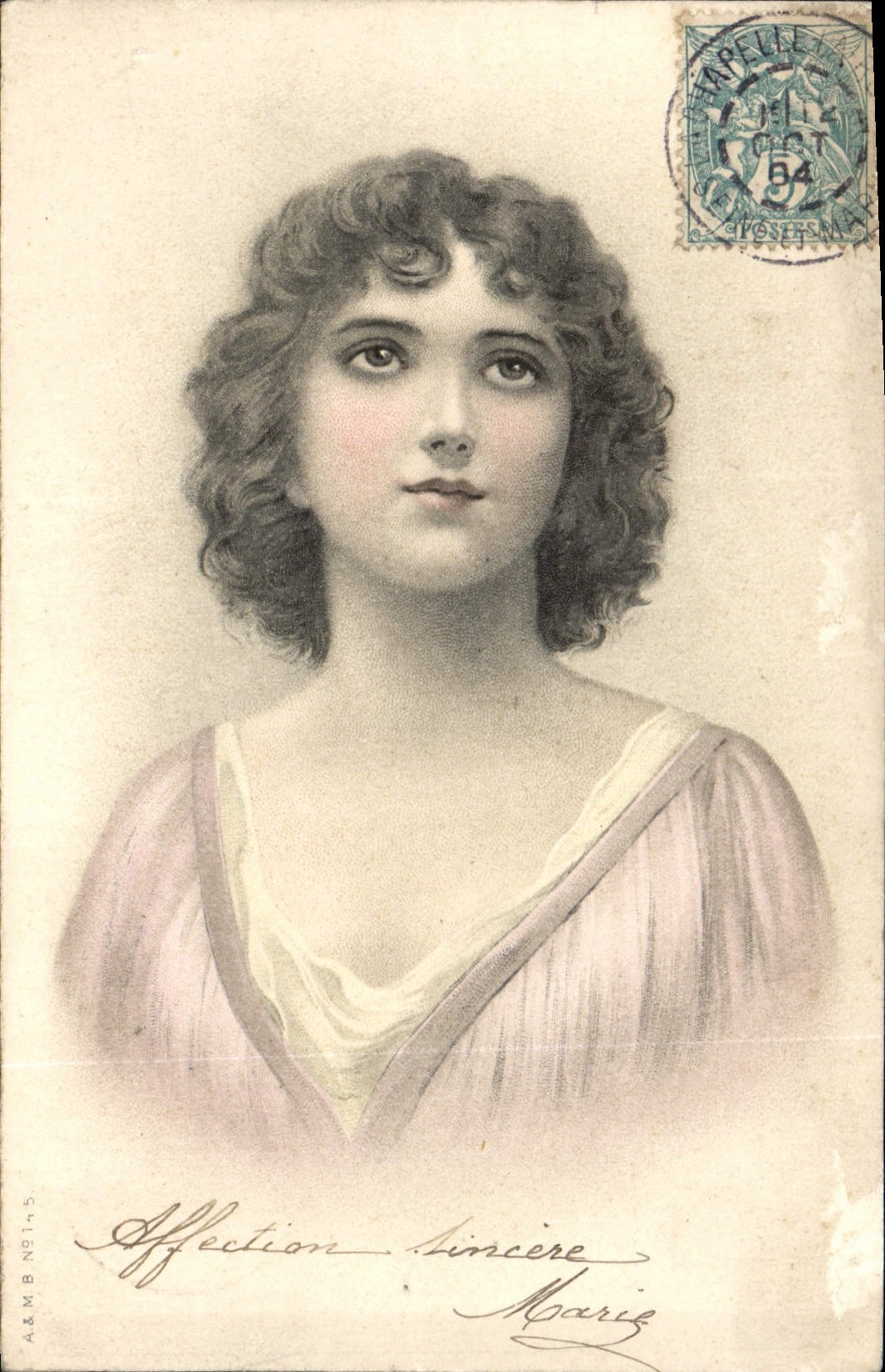 Junge Frau — Portrait — A&M B N°145 - Vorderseite
