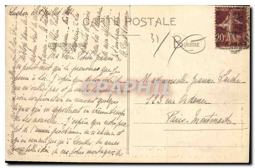 Luchon — Un troupeau sur la neige entre l'hospice de France et le port de Venasque — Phototypie Lasguche Frères, n°286 — Rückseite