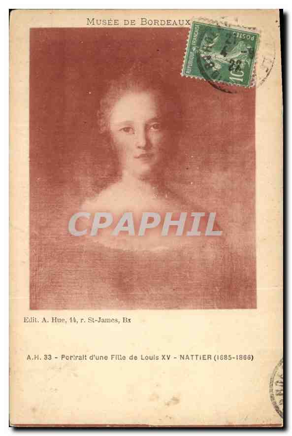 CPA Portrait d'une Fille de Louis XV Nattier 