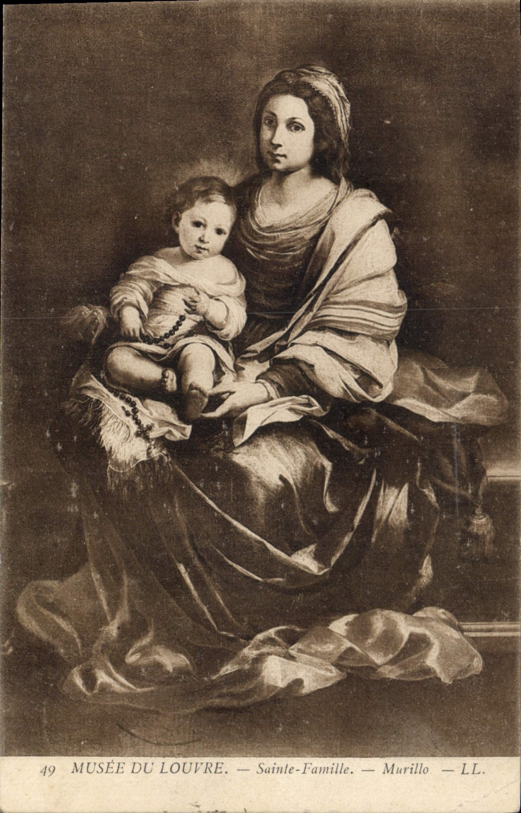 CPA Musee du Louvre Sainte Famille Murillo 