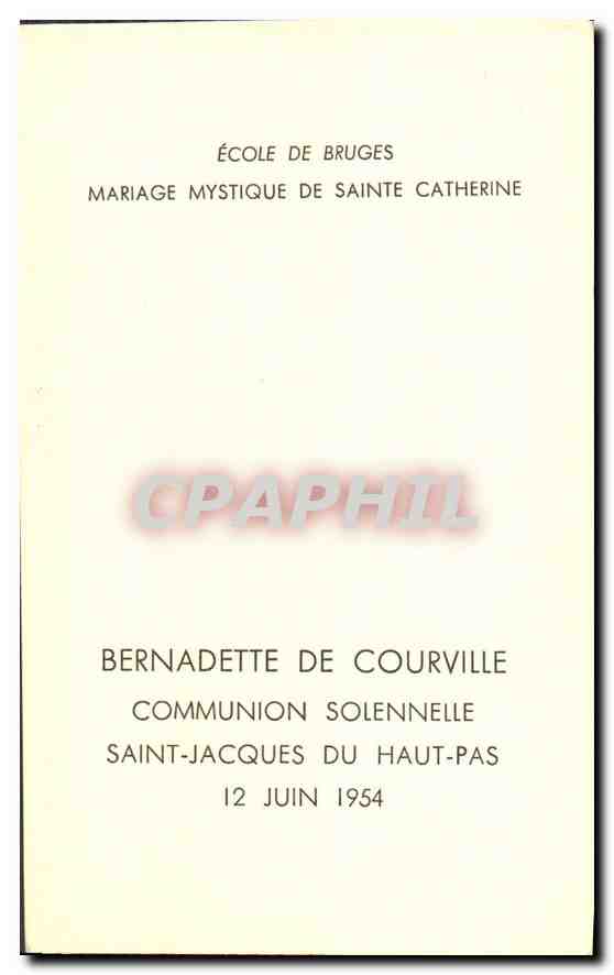 Image Ecole de Burges Mariage Mystique de Sainte Catherine  — Rückseite