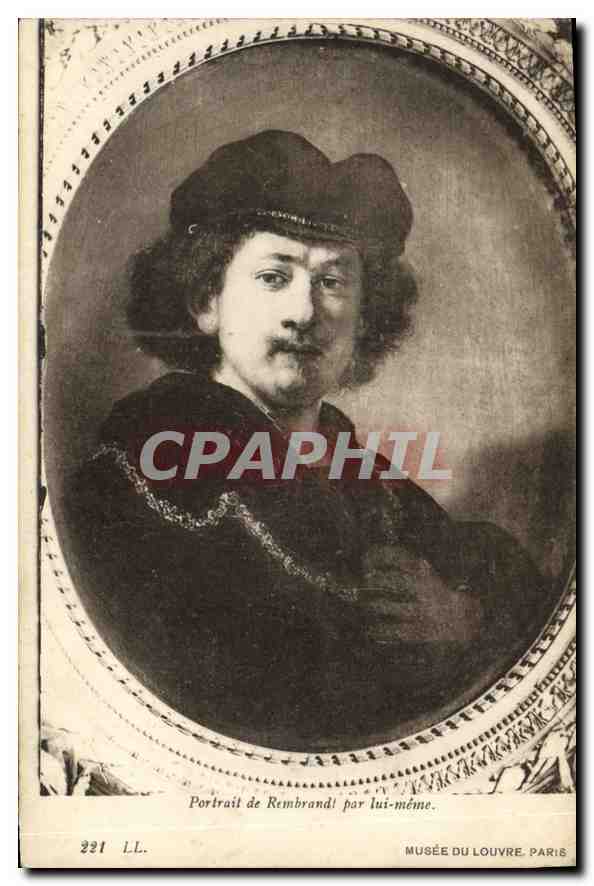 CPA Portrait de Rembrand par lui meme Musee du Louvre Paris 