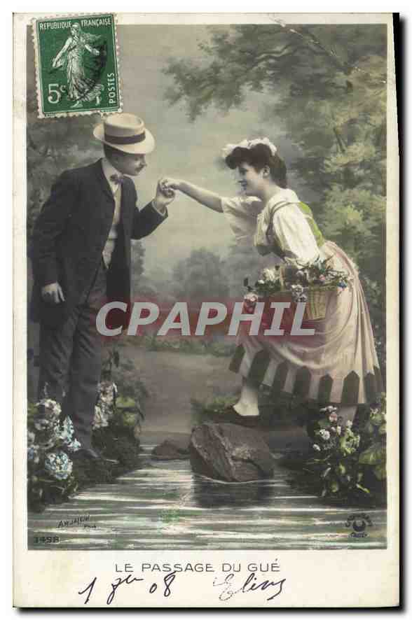 CPA Le Passage du Gue Femme