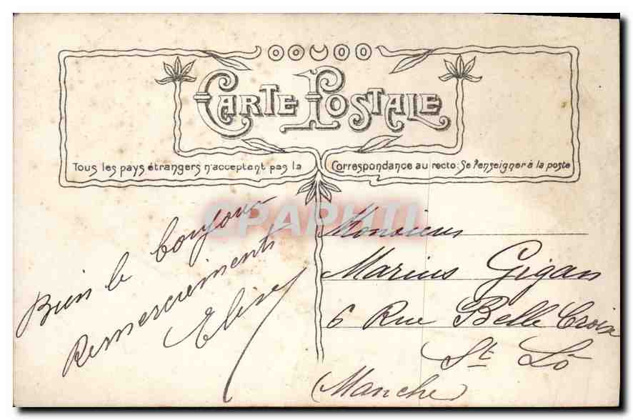 CPA Le Passage du Gue Femme — Verso