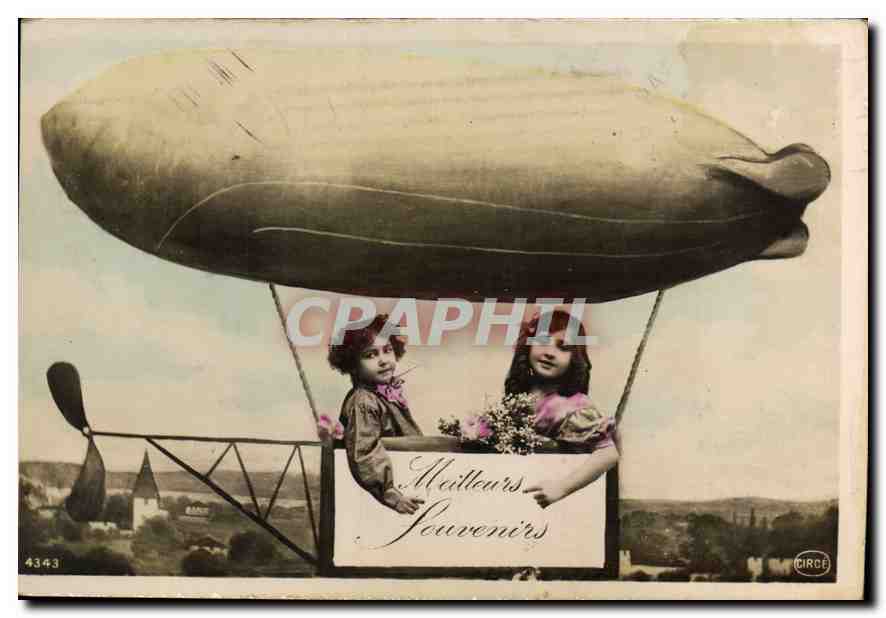 CPA Meilleurs Souvenirs Enfants Zeppelin Dirigeable