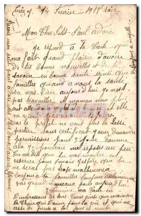 CPA Fantaisie Femme — Verso