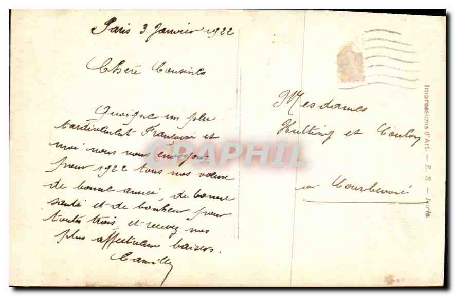 CPA Femmes Deux Auvergnates — Verso