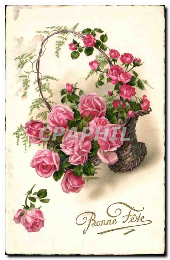 CPA Bonne Fete Fleurs