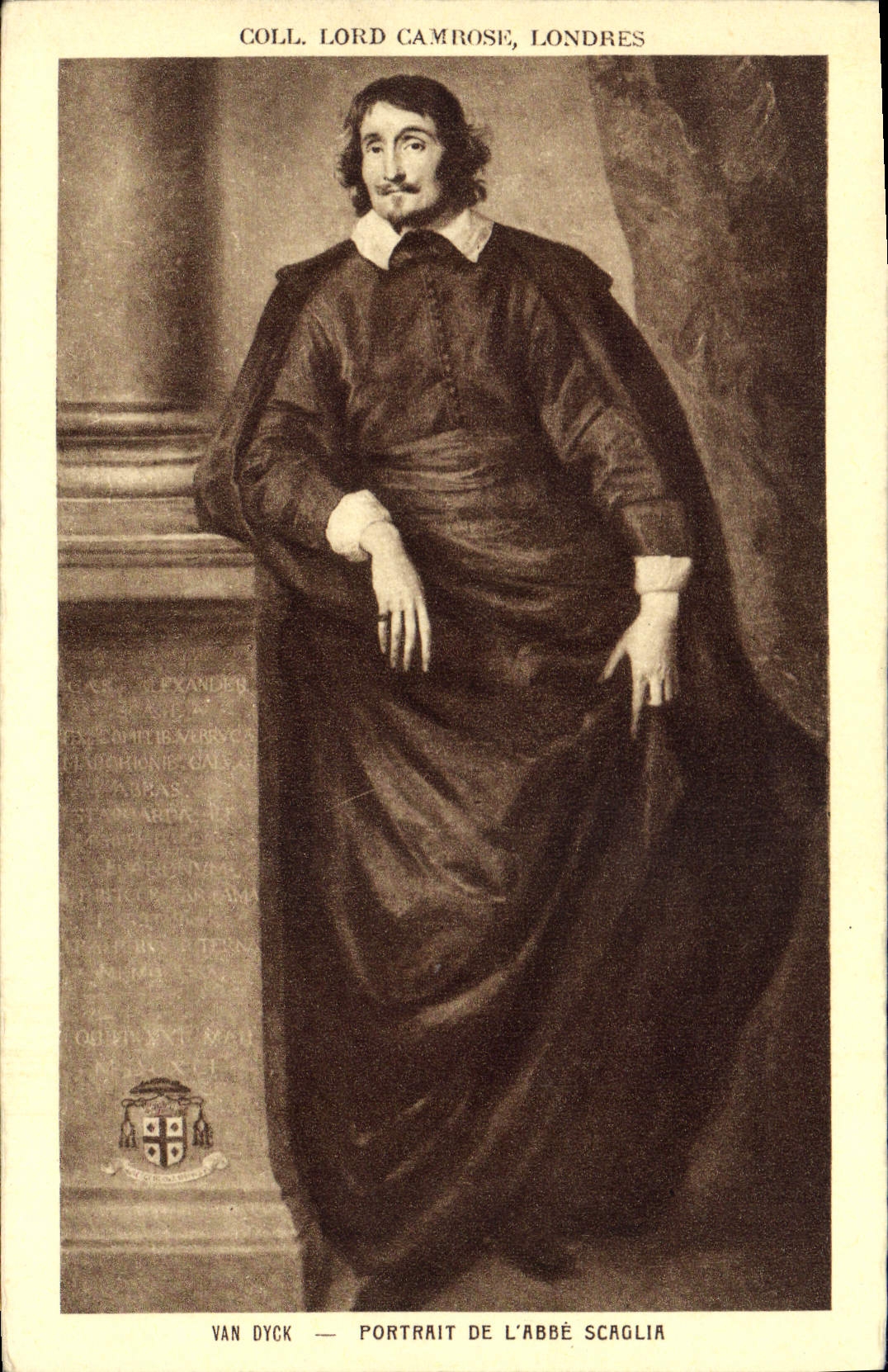 CPA Portrait de l'Abbe Scaglia Lord Camrose LondresVan Dyck