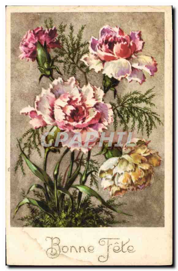 CPA Bonne Fete Fleurs