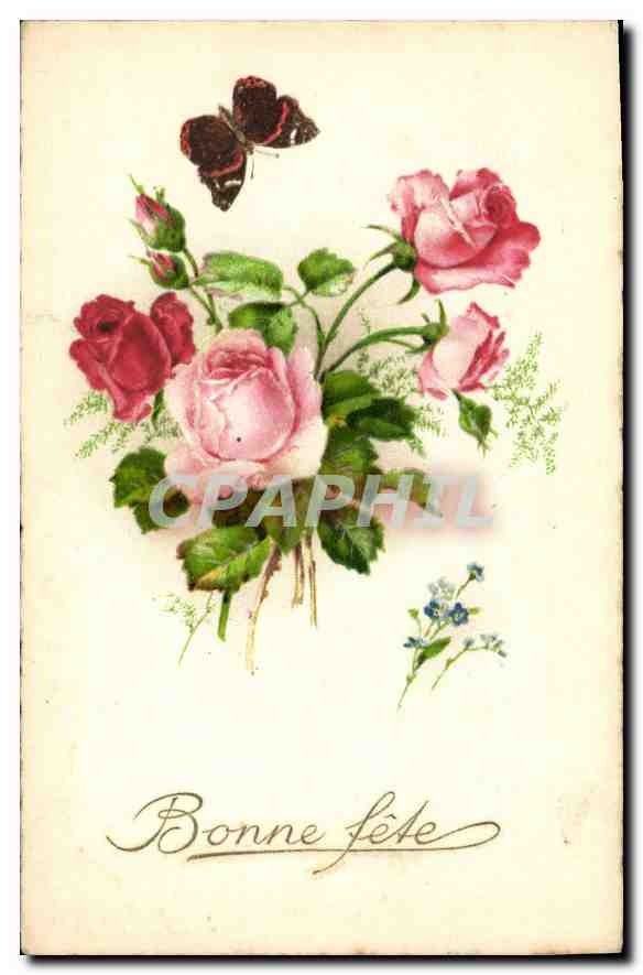 CPA Bonne Fete Fleurs