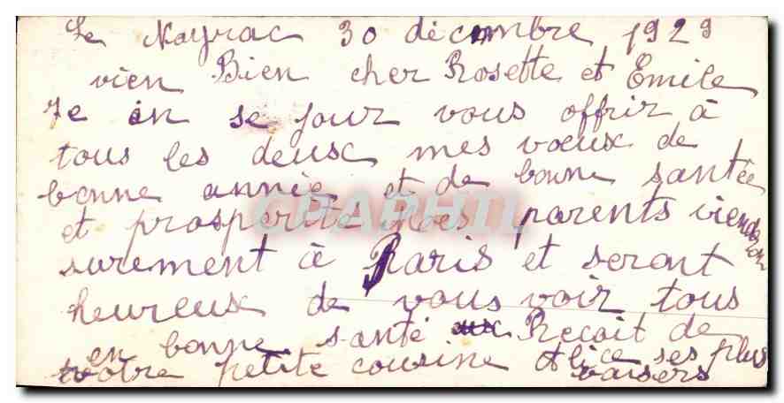 CPA Bonne Annee Fleurs — Rückseite
