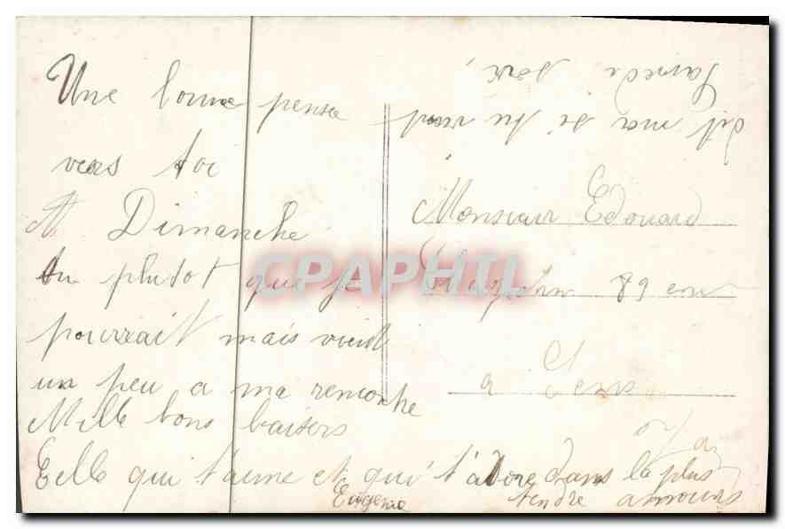 CPA Fantaisie Femme — Verso