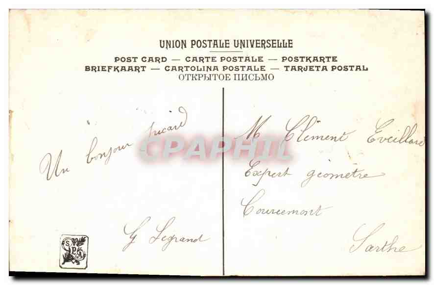 CPA Guinier Femme des Champs  — Verso