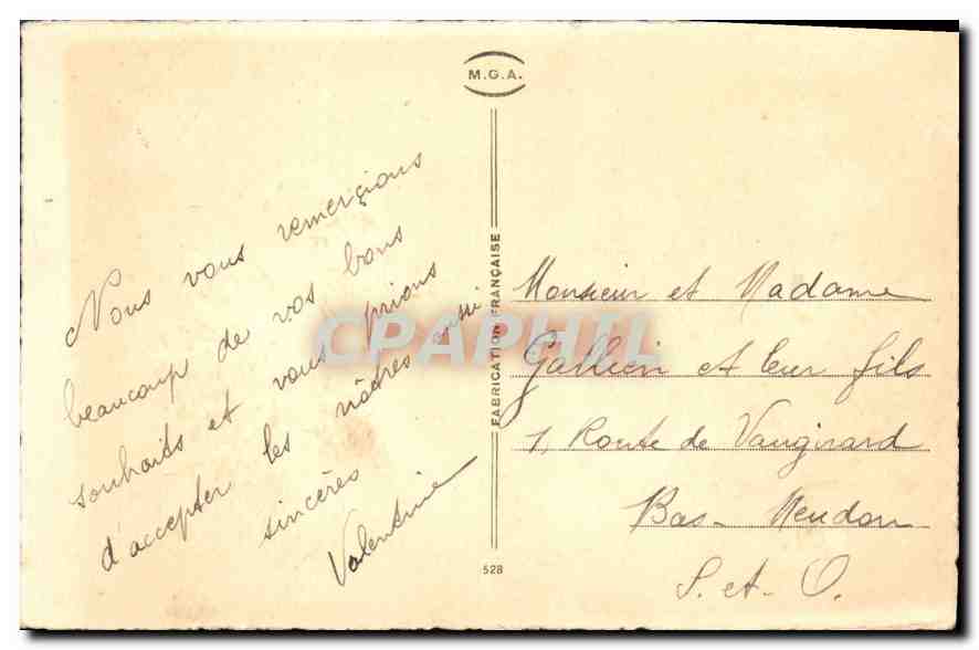 CPA Bonne Annee  — Verso