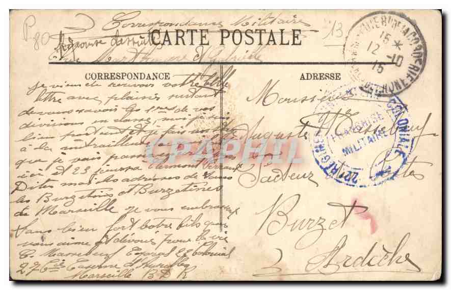CPA Marseille La Rue de la Republique  — Rückseite