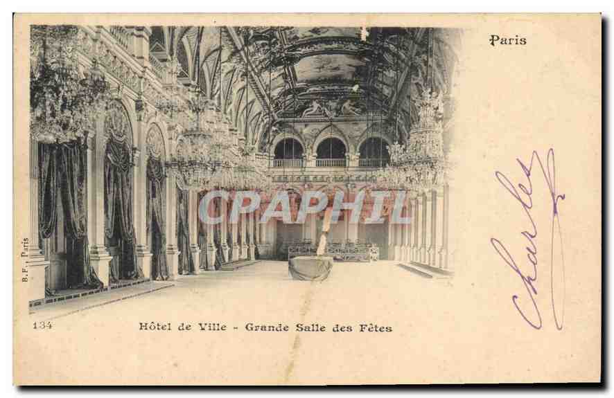 Hôtel de Ville - Grande Salle des Fêtes — Paris — B.P. Paris n°134