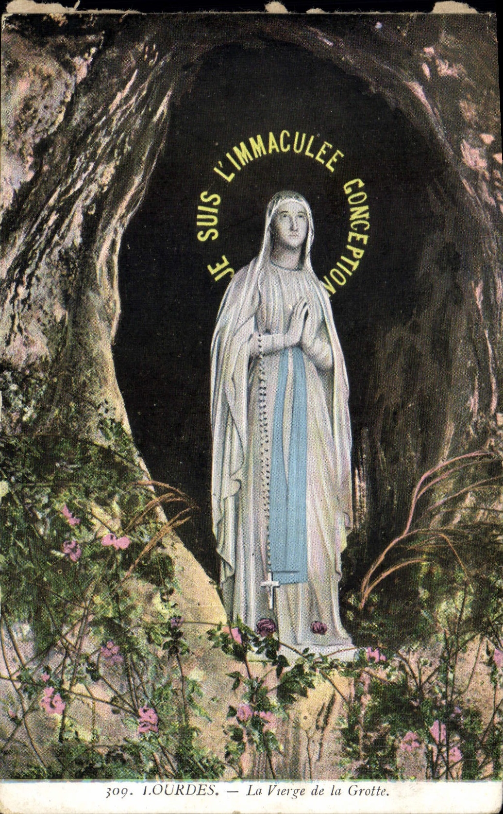 Lourdes — La Vierge de la Grotte — Édition F. Viren, n° 309