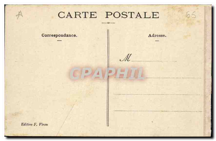 CPA Lourdes L'Apparition  — Verso