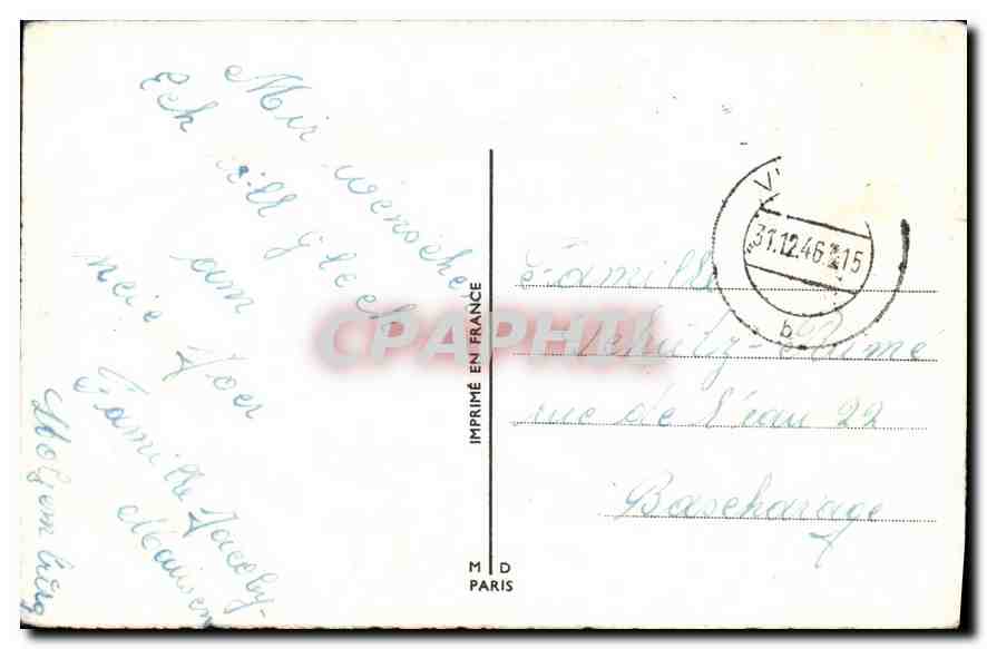 CPA Bonne Annee Fleurs — Rückseite