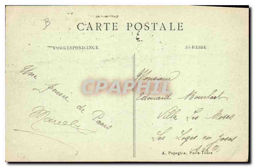 CPA Paris Le Lion de Belfort Ceuvre de Bartholdi  — Rückseite