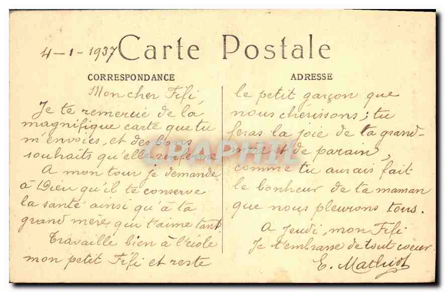 CPA Paris Eglise St Laurent  — Verso