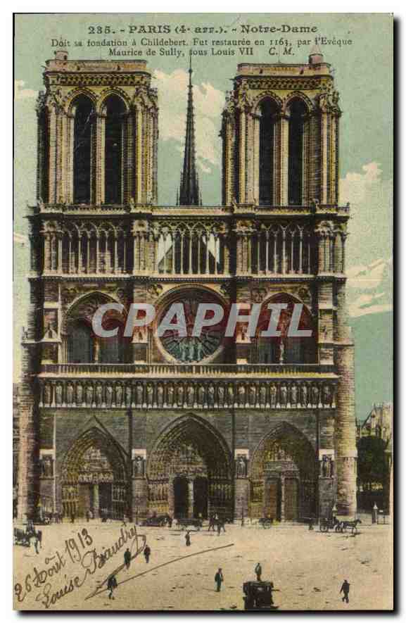 CPA Paris Notre Dame Doit fondation a Childebert 