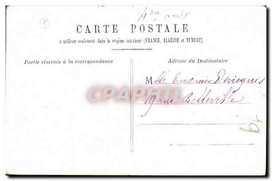 CPA Paris L'Eglise Notre Dame  — Verso