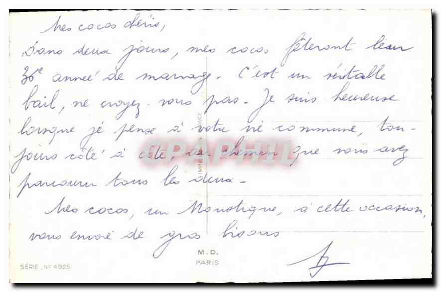 CPA Heureux Anniversaire Femme — Verso